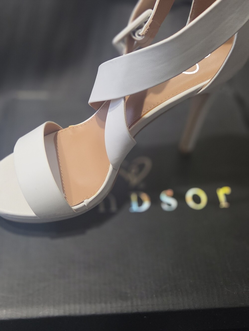 Windsor White Strappy High Heel Sandals